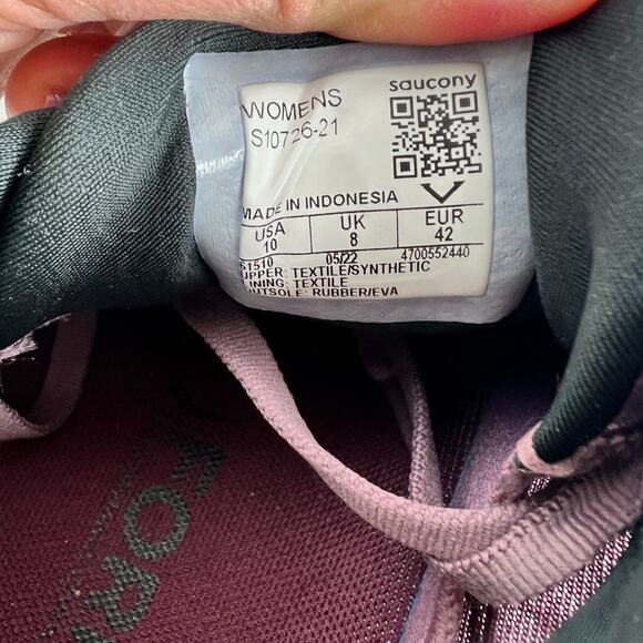 Saucony Freedom 5 Sneakers Women's 10 Purple Lace Up Running Shoes S10726-21 - Picture 10 of 10